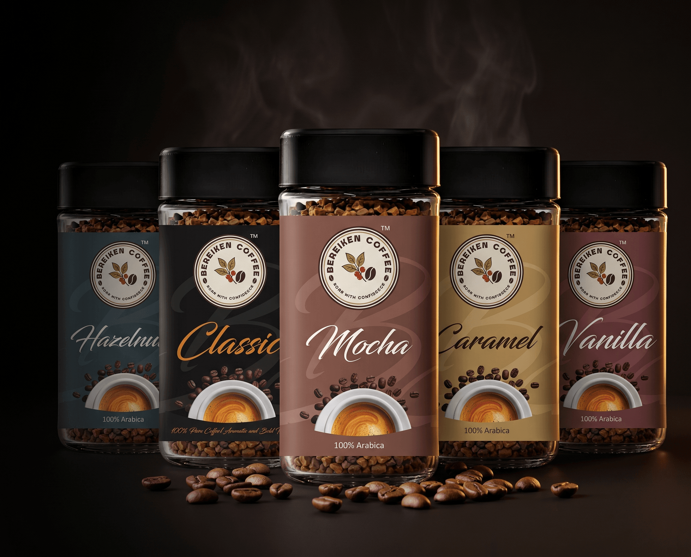 Bereiken Coffee — five flavours, dark studio