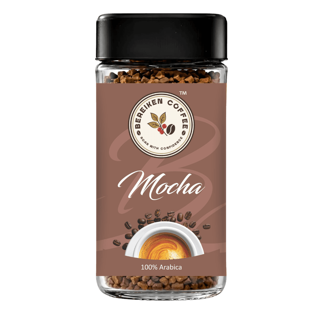 Mocha instant coffee jar